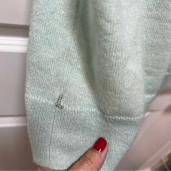 Lafayette 148 New York Women's Cashmere Sweater light green size L - Picture 6 of 6